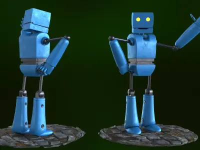 Game Robot Traveler Low-poly 3D model