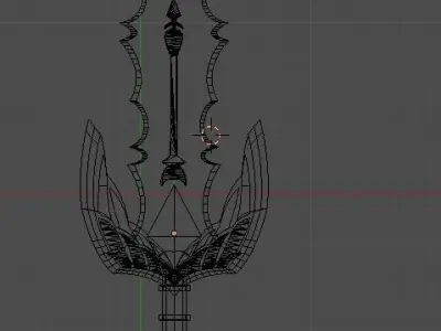 Angelic Wing Sword 3D Model Low-poly 3D model