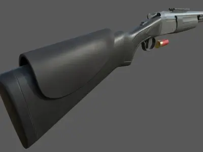 DOUBLE DEFENSE SHOTGUNS Low-poly 3D model