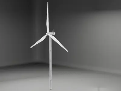 Offshore Wind Turbine Cutaway No Materials 3D model