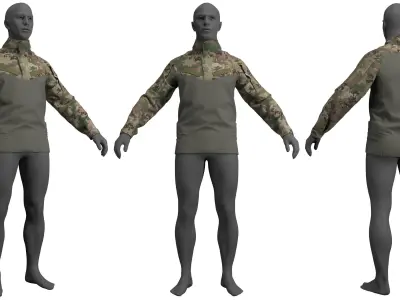 UF PRO Striker X Combat Shirt - Marvelous Designer 3D model