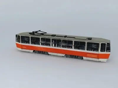 Streetcar tram Free 3D model