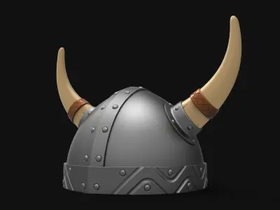 Metallic Viking Helmet Virtual  3dPrint 3D model