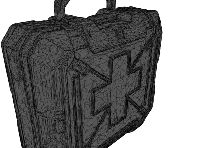 Futuristic Medkit with Glowing Cross 3D model purchase