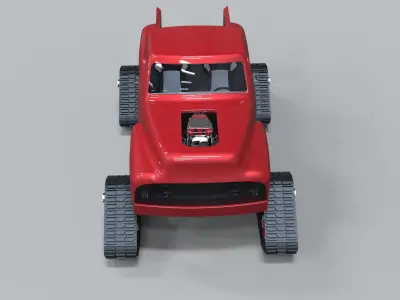 Pickup with Mattracks Suspension tracks 3D model