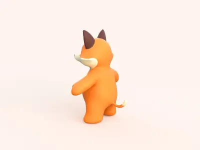 Little animal baby - Fox cute - Character012 Low-poly 3D model