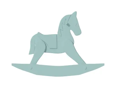 Wooden Horse Free 3D model