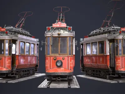 Old Tram Istanbul 3D model purchase