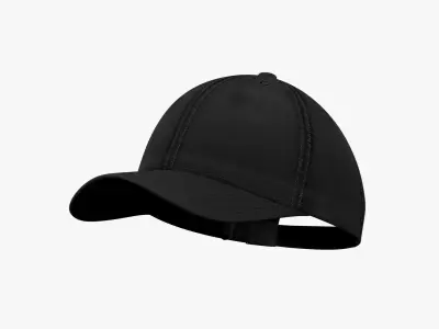 Baseball Cap All Black - Game Ready PBR 4K Low-poly 3D model
