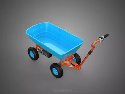 ELECTRIC BEACH SAND SEA CART WAGON TROLLEY DOLLY TRANSPORT GEAR 3D model