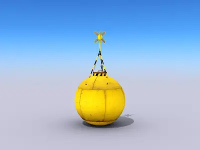 Ocean Buoy Low-poly 3D model