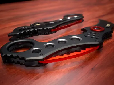 Karambit Knife Tac Force Low-poly 3D model