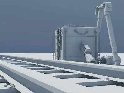 Guns collection metal box with gun Low-poly 3D model