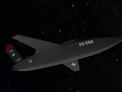 Kratos XQ-58 Valkirie Low-poly 3D model
