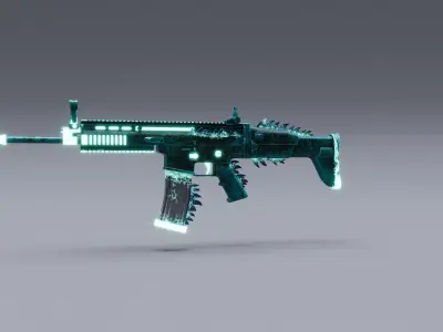 Weapon SCARL GODZILLA Low-poly 3D model