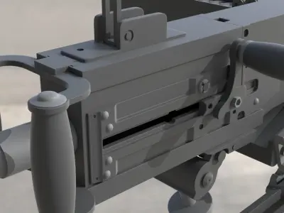 Browning M2 -  High Poly 3D model