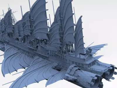 Airship Emperor Palace 3D model
