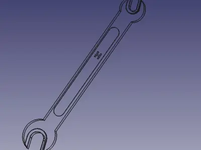 Low Poly Wrench - 3D Printable 3D print model