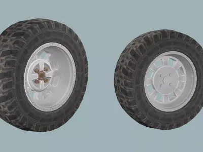 Car-Truck Wheel CC Low-poly 3D Model Low-poly 3D model