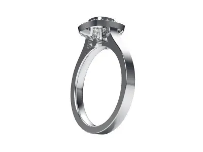 solitaire with ring sizes  8 part S97 3D print model