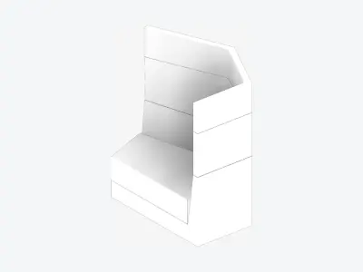 Furniture - Seating - Contemporary - Scoop - High Back - Right Low-poly 3D model