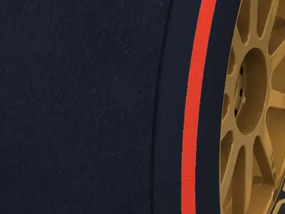 18 inches supersoft rear tyre Low-poly 3D model