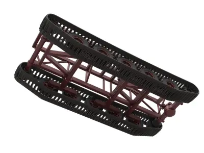Chassis of Redneck Rave Mud truck on tracks Scale 1 to 25 3D print model