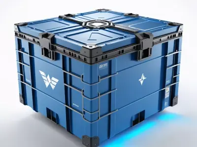 SciFi Cargo Crate Container 3D model