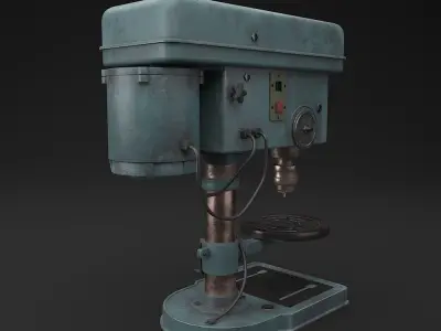 Drill Press  Low-poly 3D model