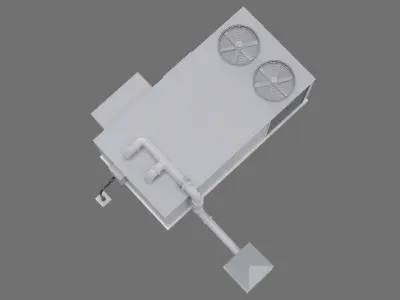 Rooftop AC Unit 1A Low-poly 3D model
