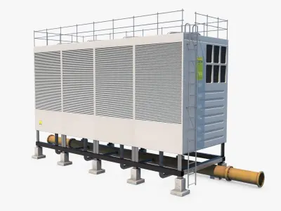 Air Conditioner 06 Low-poly 3D model