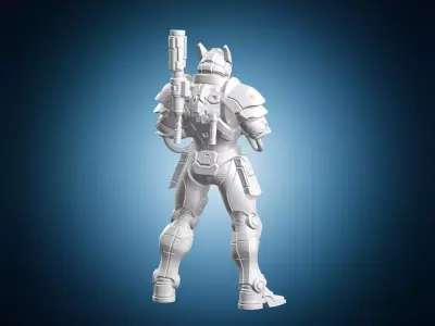 Armored Sci-Fi Soldier 3D print model purchase