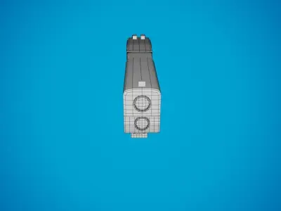 Glock 9mm pistol low poly Low-poly 3D model