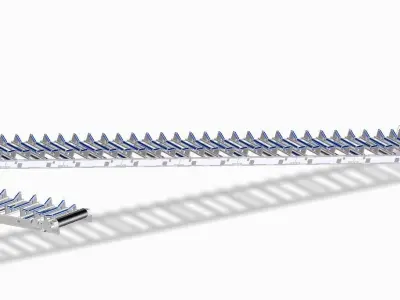 Modular trough conveyor 1200 width 3D model