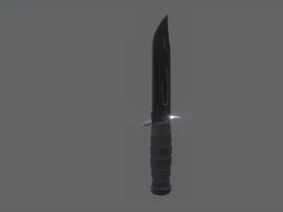 Military K-Bar Knife Army Knives Low-poly 3D model
