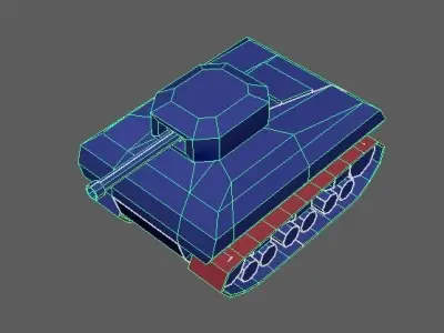 Low poly Tank Low-poly 3D model