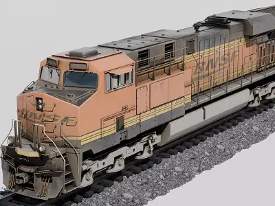BNSF GE ES44AC Locomotive  3D model