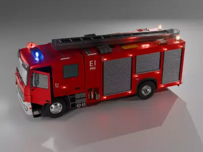 Fire Truck Mercedes Actros 3D model