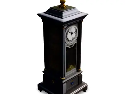 Elegant Antique Grandfather Clock 3D Model Low-poly 3D model