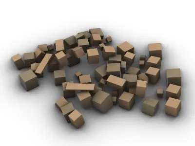 Cardboard Box Free 3D model purchase
