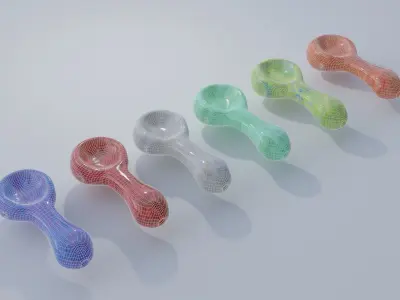 Weed Pipe Collection with multiple 4K Textures 3D model