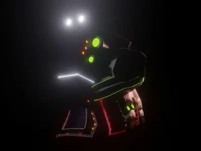 Sci Fi - Character - Head Low-poly 3D model