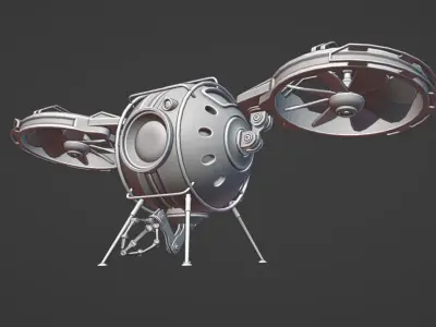 EyeDrone Low-poly 3D model