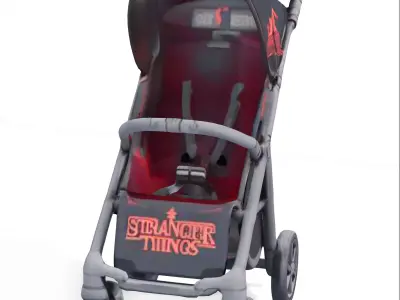 baby stroller Stranger Things 3D model