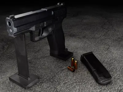 Canik TP9 DA Pistol 3D Model Low-poly 3D model