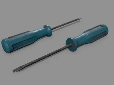 screwdriver Low-poly 3D model 11