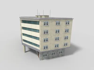 office city building 3 Low-poly 3D model