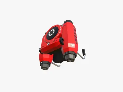 Jetpack Low Poly B02 - SciFi Character Design Low-poly 3D model