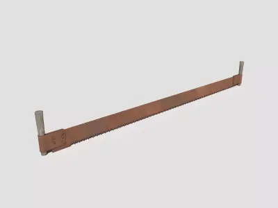 Rusty Saw Low-poly 3D model