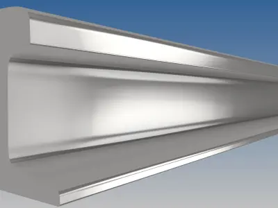 British Standard-EN13674 50E2 rail 3D model